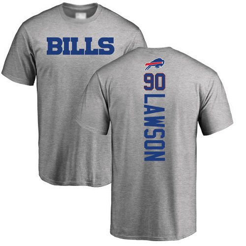 Men NFL Buffalo Bills #90 Shaq Lawson Ash Backer T Shirt->buffalo bills->NFL Jersey